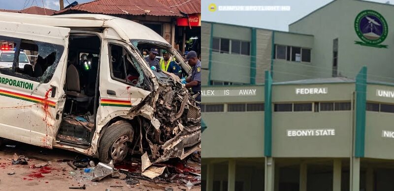 [UPDATE] AE-FUNAI 100L Student Injured in Afikpo Road Crash; Sister Reportedly Dead, Mother Unconscious
