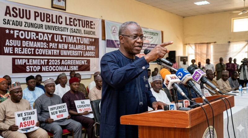 **ASUU Gives FG 4-Day Ultimatum on New Lecturer Salaries, Rejects Coventry University Campus**