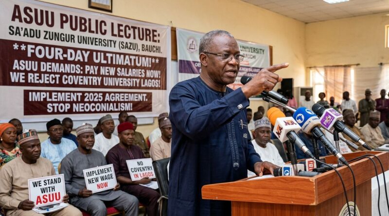 **ASUU Gives FG 4-Day Ultimatum on New Lecturer Salaries, Rejects Coventry University Campus**
