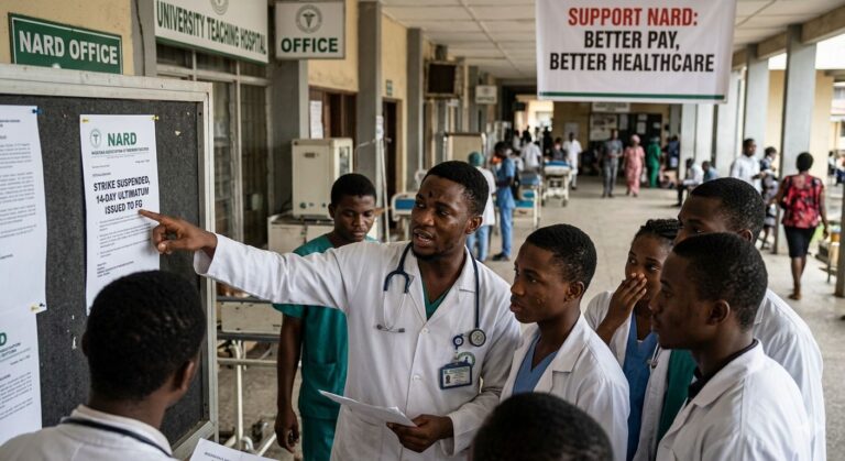 NARD Suspends Nationwide Strike After Emergency Intervention; Medical Students and House Officers Relieved as Doctors Issue 14-Day Ultimatum to FG Over Unpaid Arrears