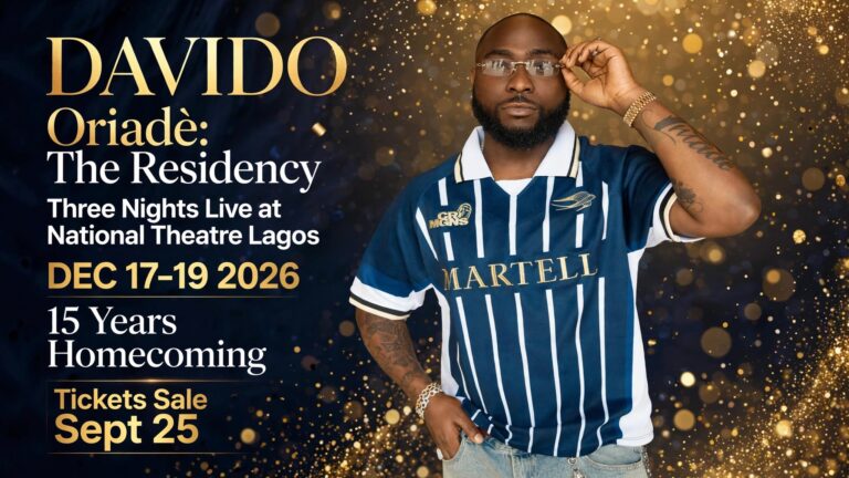 Davido Set to Take Over Lagos With Three-Night National Theatre Residency