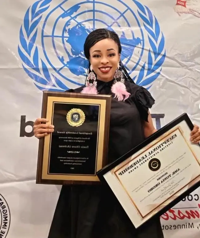 Nigerian Actress Ferrari Okoro Receives Double Humanitarian Honours in Connecticut