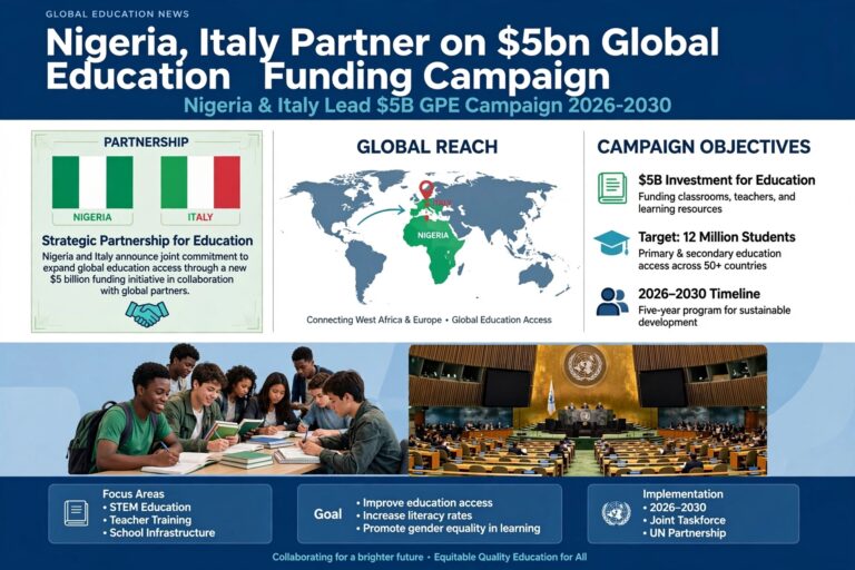 Nigeria, Italy Partner on $5bn Global Education Funding Campaign