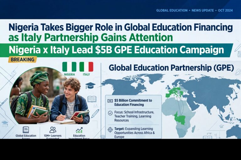 Nigeria Takes Bigger Role in Global Education Financing as Italy Partnership Gains Attention