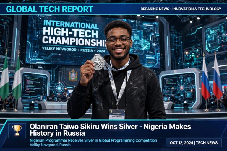 Nigerian Programmer Makes History, Wins Silver at International High-Tech Championship in Russia