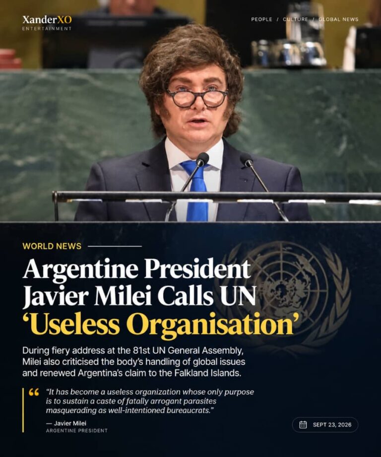 ARGENTINE PRESIDENT JAVIER MILEI CALLS UN ‘USELESS ORGANISATION’ IN FIERY GENERAL ASSEMBLY SPEECH