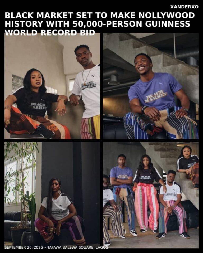 BLACK MARKET SET TO MAKE NOLLYWOOD HISTORY AS 50,000-PERSON GUINNESS WORLD RECORD BID TAKES CENTRE STAGE