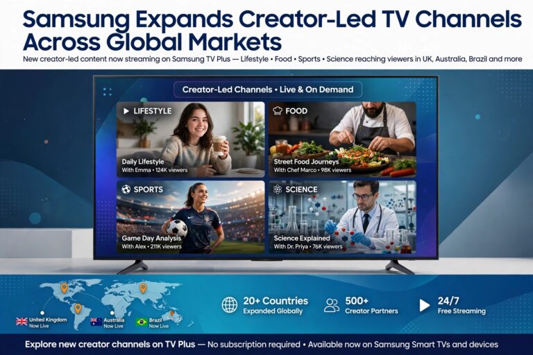 Samsung Expands Creator-Led TV Channels Across Global Markets