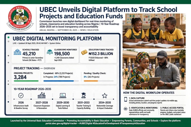 UBEC Unveils Digital Platform to Track School Projects and Education Funds