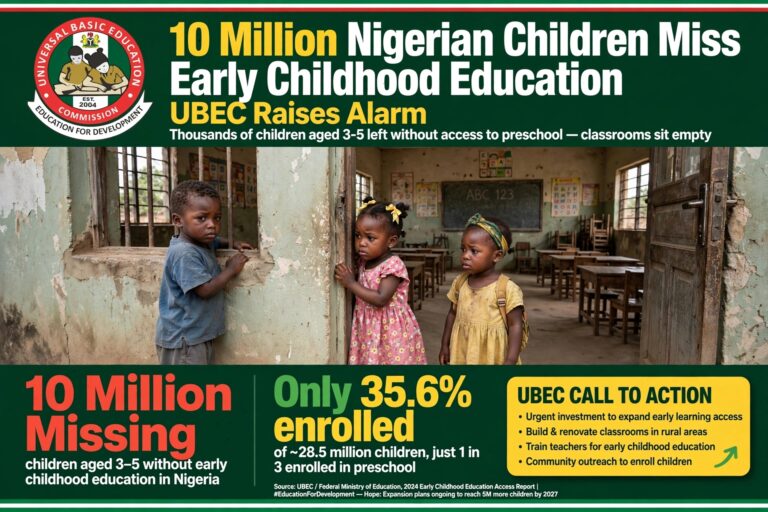 10 Million Nigerian Children Miss Early Childhood Education, UBEC Raises Alarm