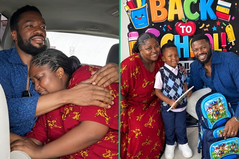 NOLLYWOOD ACTRESS AND FILM PRODUCER BLESSING OBASI BREAKS DOWN IN TEARS AFTER DROPPING SON JAYDEN OFF AT SCHOOL