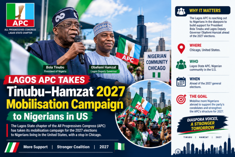 Lagos APC Takes Tinubu–Hamzat 2027 Mobilisation Campaign to Nigerians in US