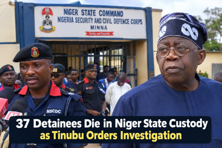 37 Detainees Die in Niger State Custody as Tinubu Orders Investigation