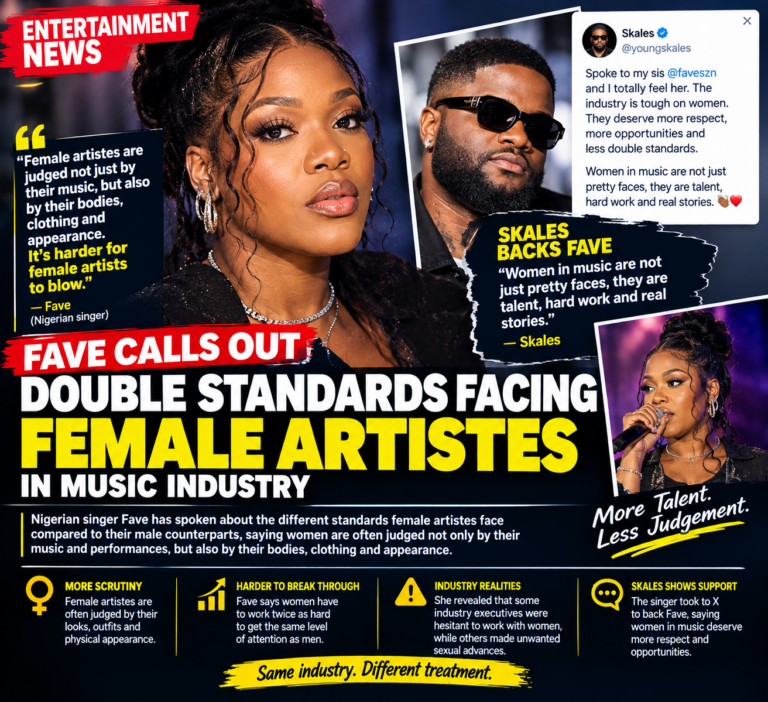 Fave Calls Out Double Standards Facing Female Artistes in Music Industry
