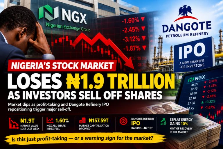 Nigeria’s Stock Market Loses Nearly ₦2 Trillion as Investors Sell Off Shares