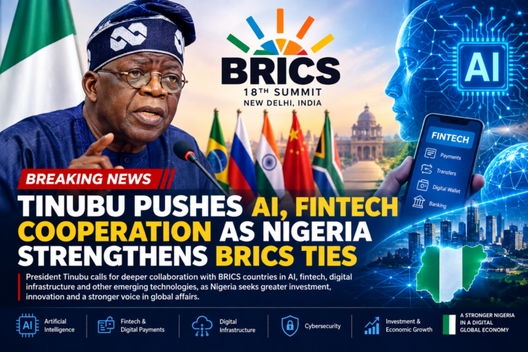 Tinubu Pushes AI and Fintech Cooperation as Nigeria Strengthens BRICS Ties