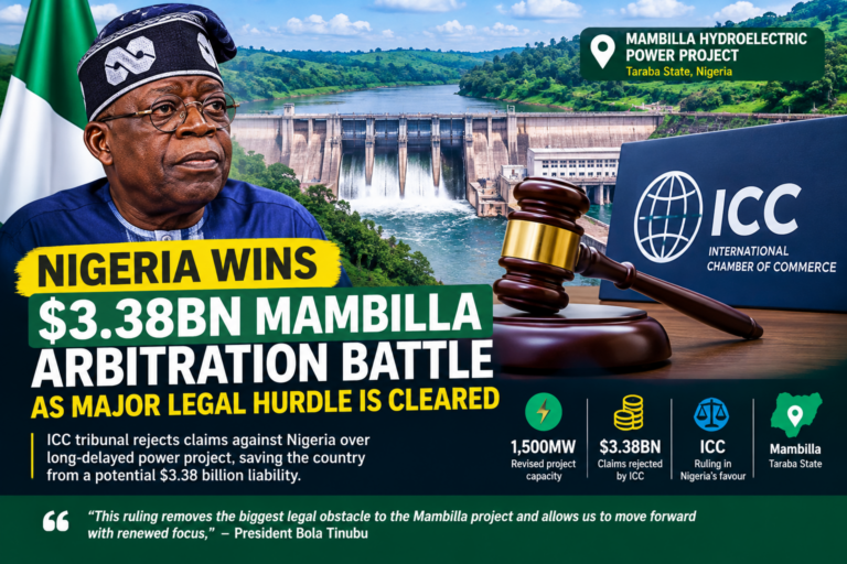 Nigeria Wins $3.38bn Mambilla Arbitration Battle as Major Legal Hurdle Is Cleared