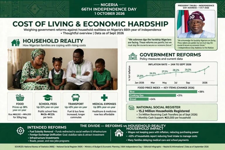 Nigeria’s Independence Day Brings Renewed Focus on Cost of Living and Economic Hardship