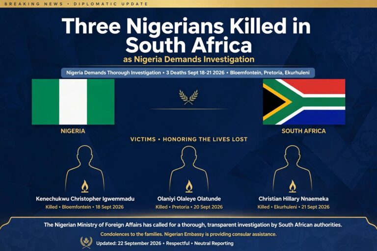 Three Nigerians Killed in South Africa as Nigeria Demands Investigation