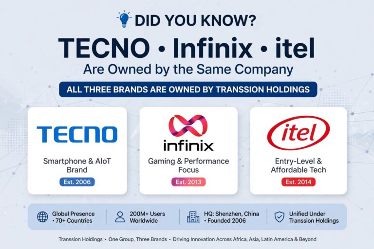Did You Know TECNO, Infinix and itel Are Owned by the Same Company?