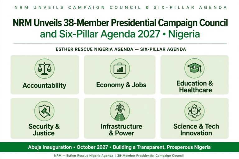 2027: NRM Unveils 38-Member Presidential Campaign Council and Six-Pillar Agenda