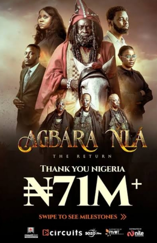 AGBARA NLA: THE RETURN’ MAKES HISTORY WITH OVER ₦71M IN PREVIEW EARNINGS, SETS NEW NOLLYWOOD BOX-OFFICE BENCHMARK