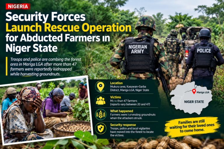 Security Forces Launch Rescue Operation for Abducted Farmers in Niger State